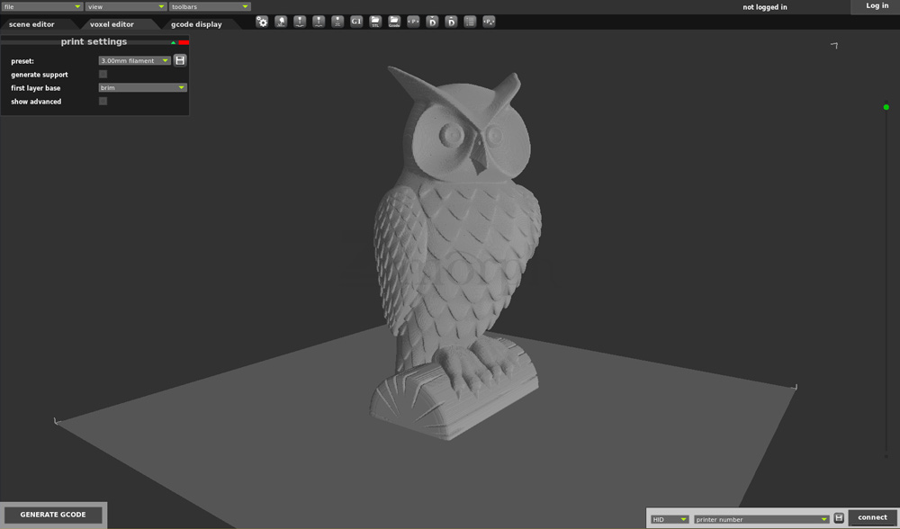 Single-head-print-Voxelizer-voxel-editor